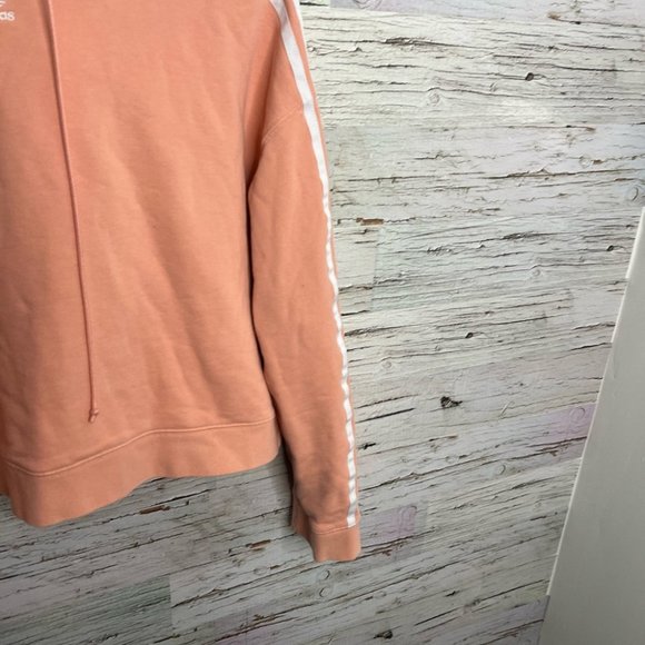 Adidas crop hoodie sweater pink white size xl - Picture 3 of 9